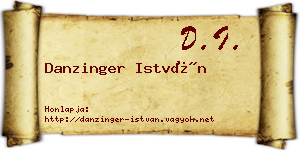 Danzinger István névjegykártya