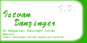istvan danzinger business card